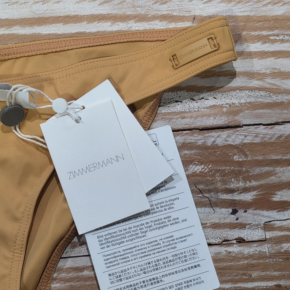 NWT Zimmermann Separates‎ Sculpt Skinny Pant Bikini Bottoms Yellow 8 - Picture 2 of 4